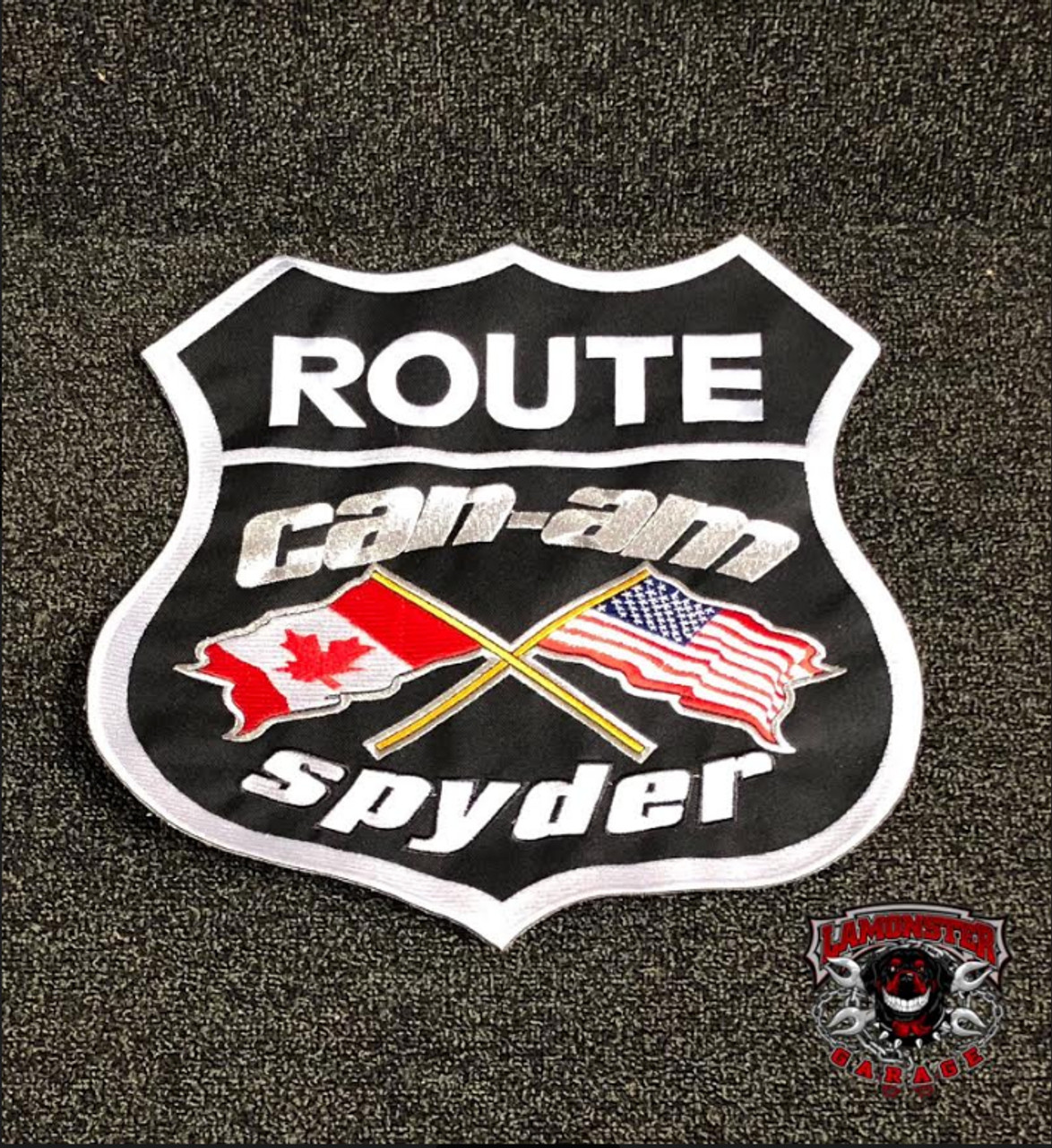 Can Am Spyder Flag Patch 11 X11 Black Lg 7006 By Lamonster