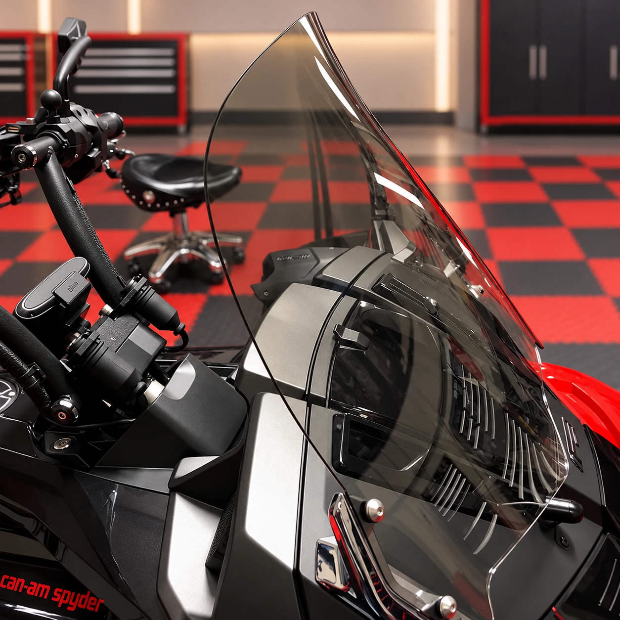 17" Windshield, Can-Am Spyder F3-T and F3-LTD | Light Tint | LGA-4007-17L | Lamonster Garage