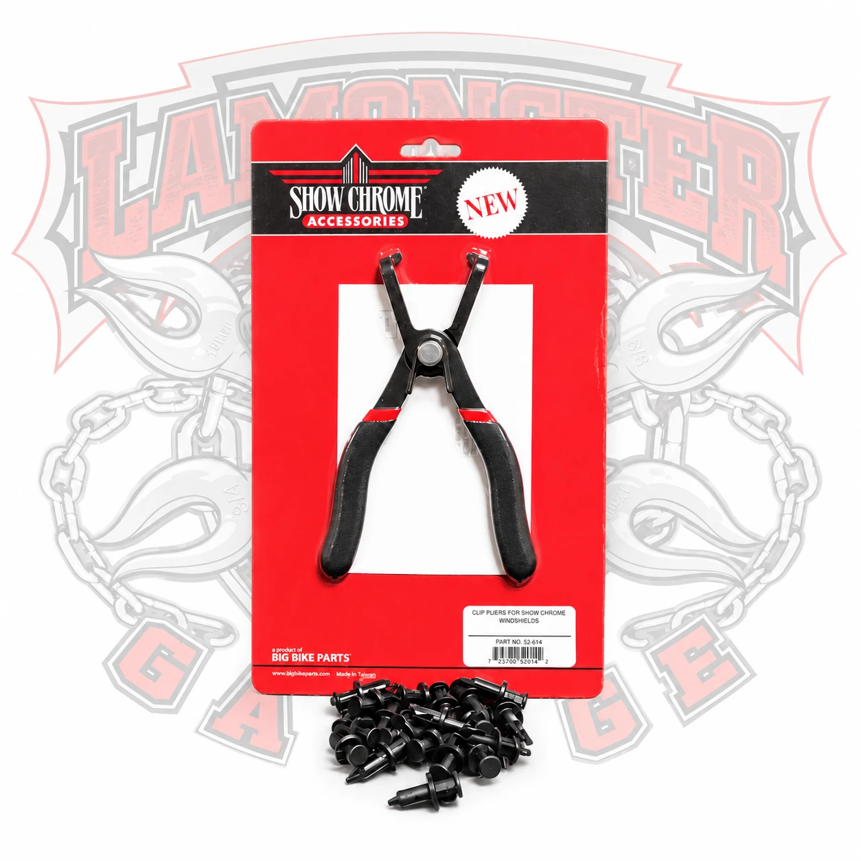 Show Chrome | Push Pin Pliers & Push Pin Combo | SC-3120-4005 | Lamonster Garage