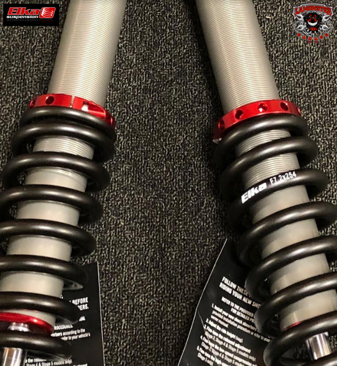 Stage 2 Elka® Shocks (Front set) Can Am® Spyder RT / RT-S / RT-LTD (ELKA-70021) 2014+ - Lamonster Garage®