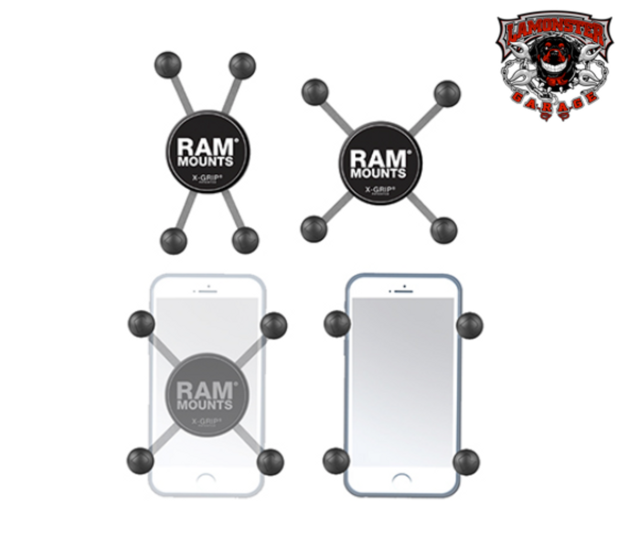 RAM® X-Grip®  Phone Holder with Ball (RAM-UN7B) - Lamonster Garage®