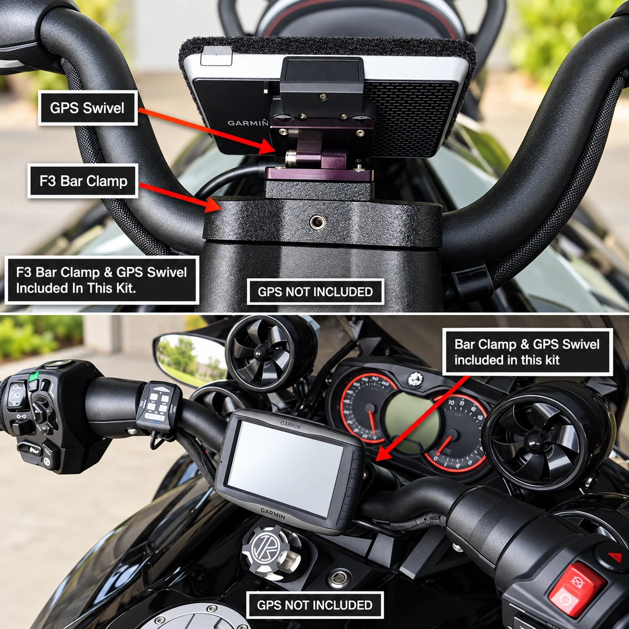 Lamonster GPS Swivel Mount for Can-Am Spyder F3, RT & Canyon | LG-1023-1054 | Lamonster Garage