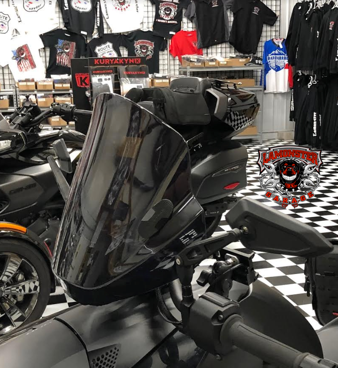 Puig Universal Windshield Dark Smoke for Can-Am Ryker & Honda Grom | 5022F | Lamonster Garage
Fits 1" and 7/8" bars

