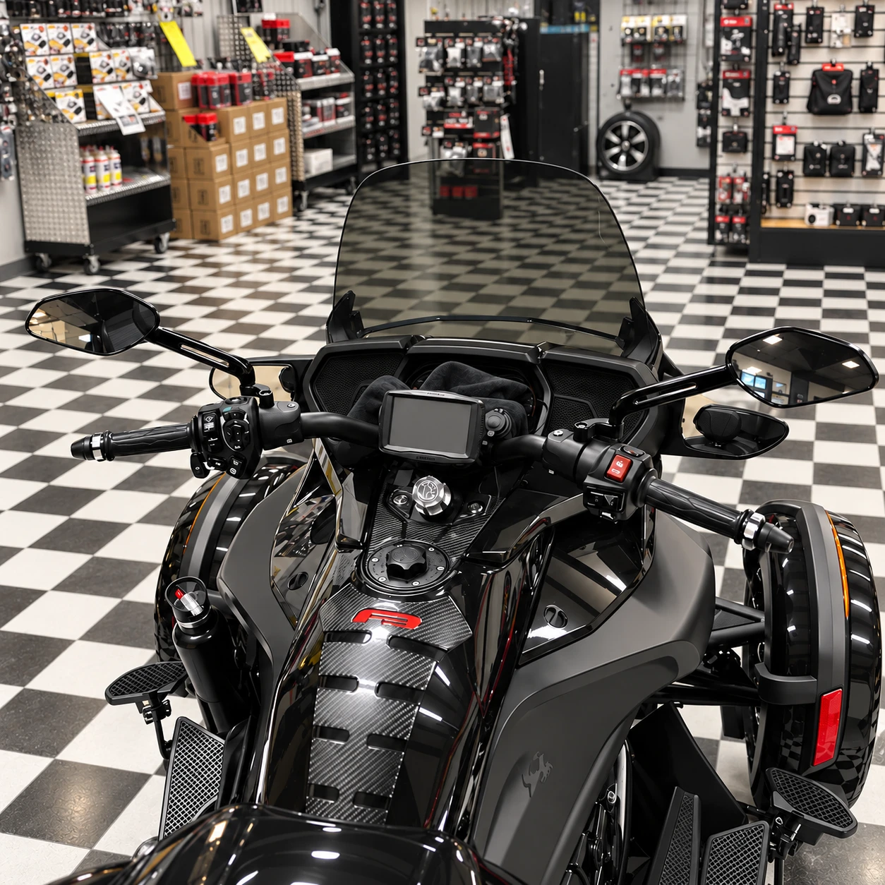 Big Eye Mirrors | LG-5525 | Lamonster Garage
Shown on Can Am Spyder F3-T