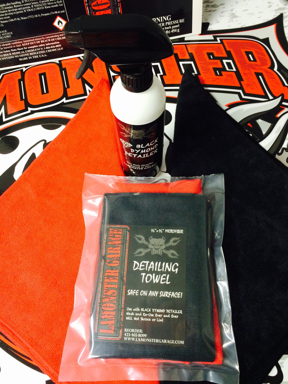 Black Dymond spray and wipe detailer safe for windshields plastics chrome and paint | LG5001 | Lamonster Garage
