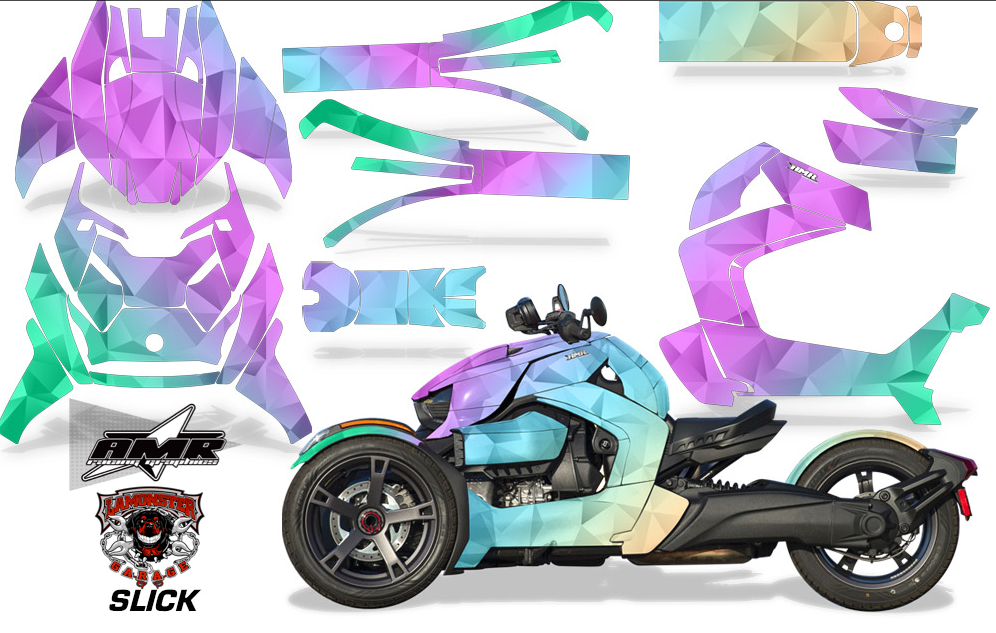 Full Body Vinyl Graphics Kit for Can-Am Ryker 2019 - Present / Slick (AMR-1006) - Lamonster Garage
