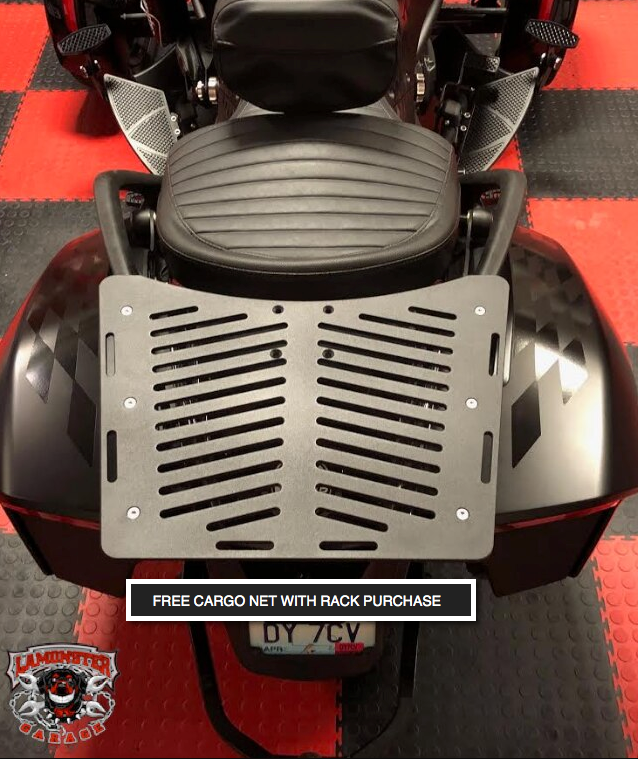 IPS PackRack Luggage Rack for Can-Am Spyder F3 / F3-S / F3-T | LG-1067 | Lamonster Garage
Shown on 2016 Can Am Spyder F3-T
FREE CARGO NET WITH RACK PURCHASE