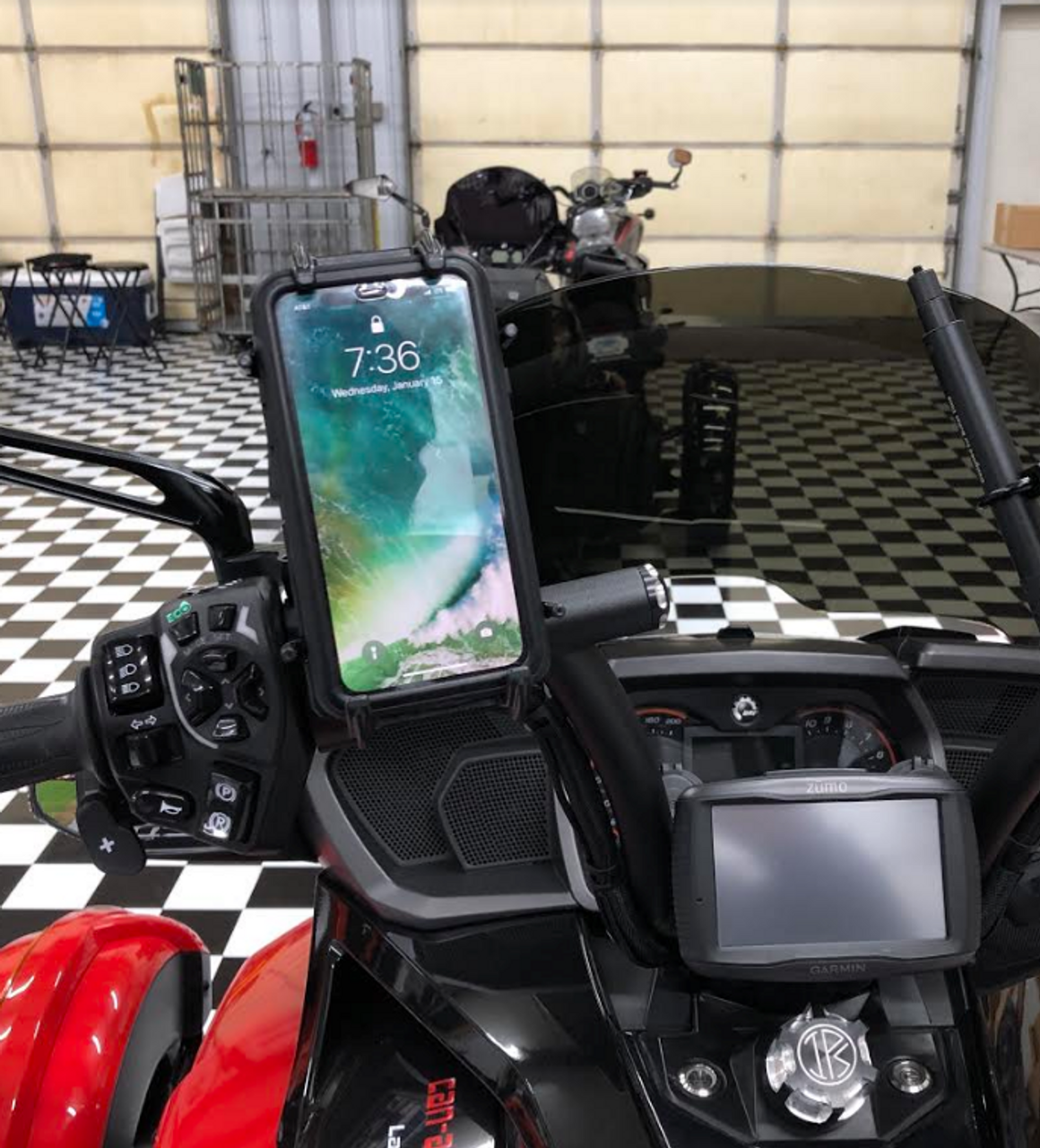 RAM® Quick-Grip™ Universal Phone Holder with Ball (RAM-PD3-238AU)
Bike Mount Sold Separately 