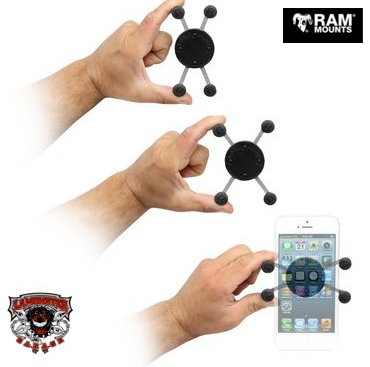 RAM X-Grip universal phone holder with 1 inch ball | RAM-HOL-UN7BU / RAM-UN7B | Lamonster Garage