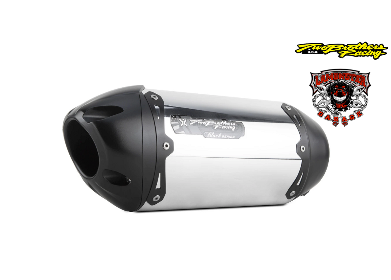 Can-Am Spyder F3-T / F3-LTD (2015-2024) S1R Black Series Aluminum Slip-On (TB-005-4660406-S1B ) Lamonster Approved
(muffler/end cap length and orientation may vary, see bike image for accurate representation)

