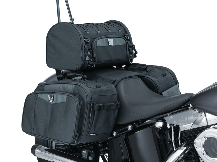 KURYAKYN - Momentum Outrider Throw-over Saddlebags (KUR-5209) - Lamonster Garage
Top bag sold separately. (Momentum Rambler Roll Bag KUR-5213