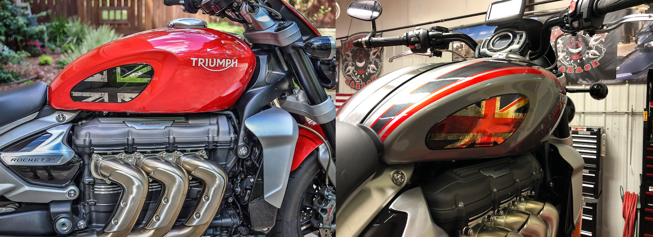 3D Gel Fuel Tank Pad Protector For Triumph Motorcycles – Black PU With 3M Tape