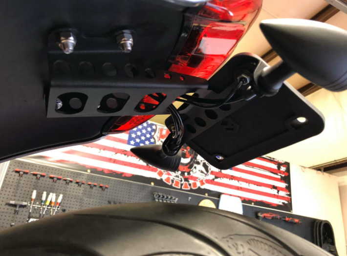 Triumph Rocket 3 License Plate Bracket for OEM Lights 2020+ | LG-1212 | Lamonster Garage