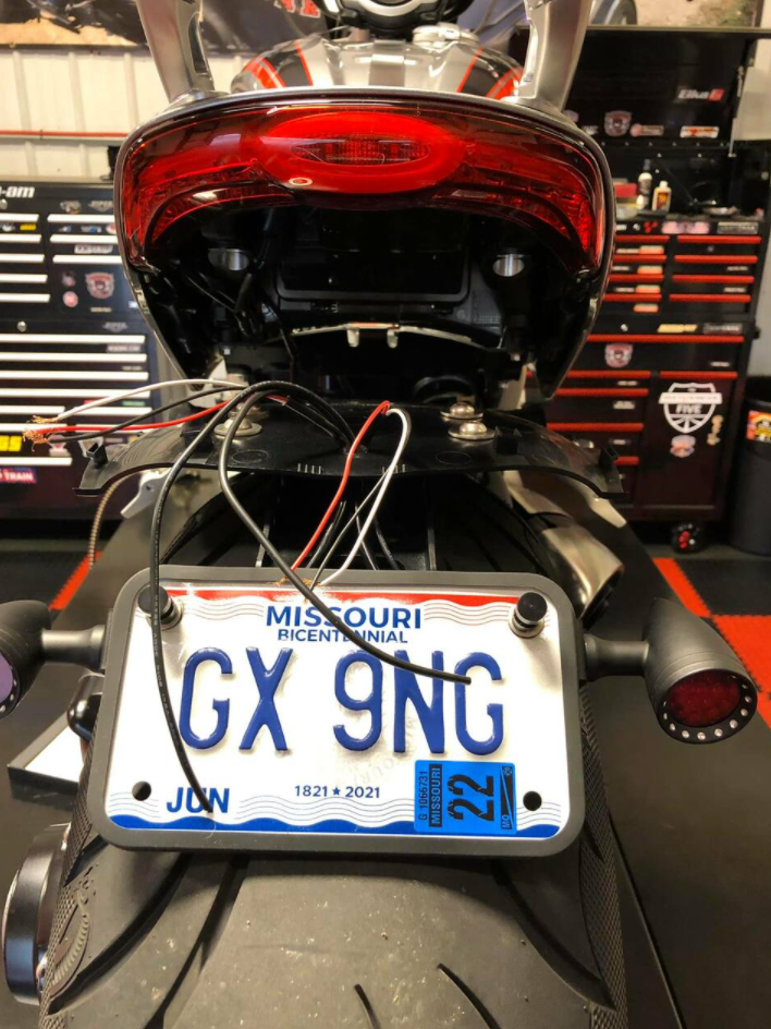 Triumph Rocket 3 License Plate Bracket for OEM Lights 2020+ | LG-1212 | Lamonster Garage