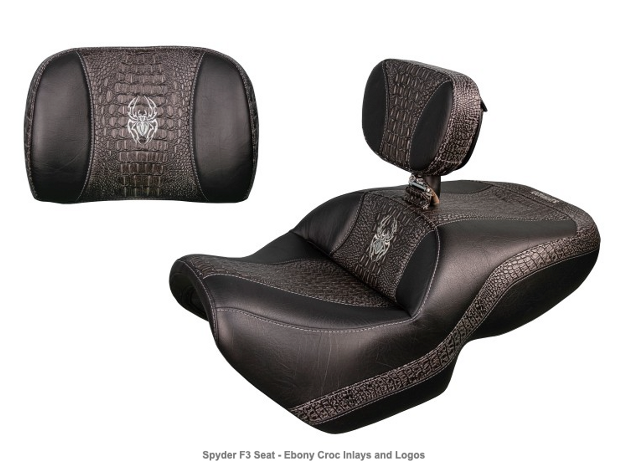 Ultimate Seat, Can Am Spyder F3 (2015 - Present)
Spyder F3 Seat - Ebony Croc Inlays and Logos