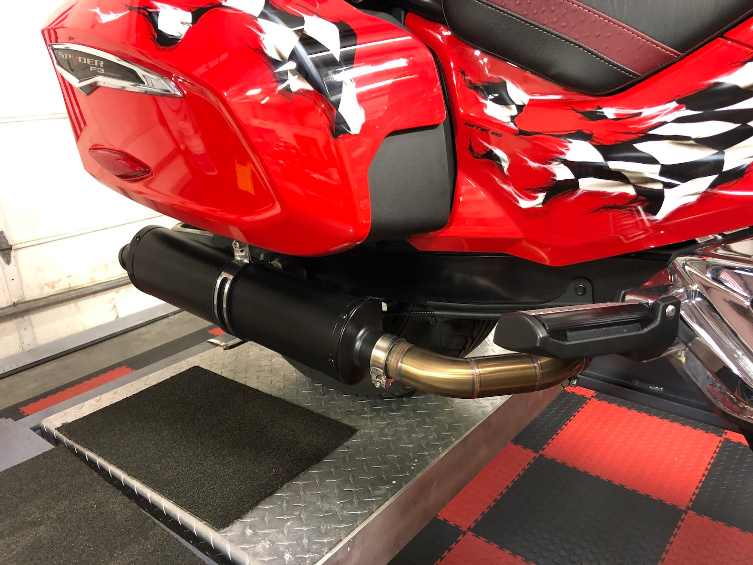 Spyder F3 2015 2022 Exhaust Pipe Lamonster Garage
