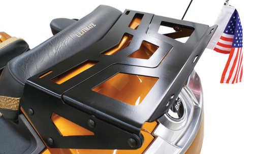 RIVCO BLACK EXPANDABLE TRUNK-MOUNTED LUGGAGE RACK FOR CAN-AM® SPYDER RT 2010 - 2019