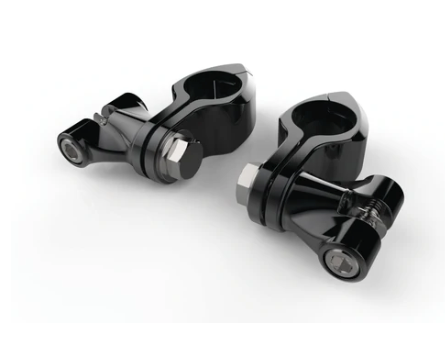 CIRO Hingeless Highway Peg Mounting Clamps with Clevis for 1-1/4" Engine Guards | 60022 | Lamonster Garage