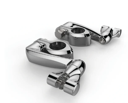 CIRO Hingeless Highway Peg Mount Clamps with 4" Extension Arms for 1-1/4" Engine Guards | 60004 | Lamonster Garage
