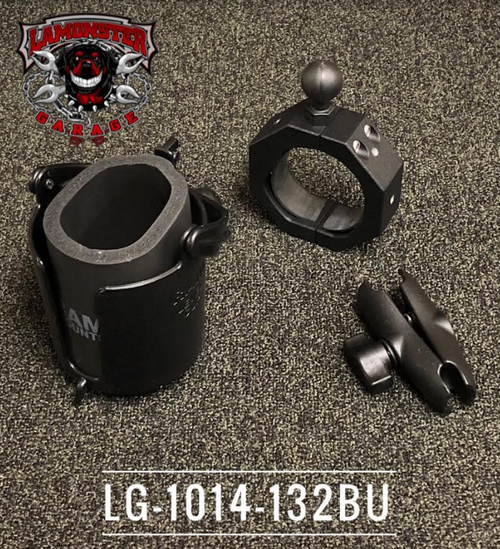 Lamonster® RT Spyder Cuff™ with Ram® Self Leveling Cup Holder (LG-1014-132BU) - Lamonster Garage
Fits All Can Am Spyder RT models