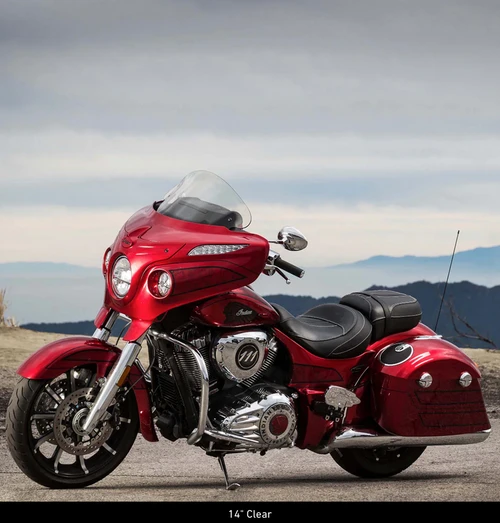 Flare Indian Windshield - Tall - Clear - Chieftain - Roadmaster (14") (KW-2312-0479) | Lamonster Garage