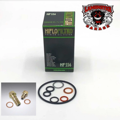 HiFlo Oil Filter Kit & Magnetic Drain Plug Combo for the Can-Am Spyder RT/F3 Models 2014+ SE6 / SM6 | HF-556-01 / LG-1330-MDP | Lamonster Garage
Included: 1 - M14-1.5  1 - M12-1.5 MAGNETIC DRAIN PLUGS, 556 Filter and o-ring kit For Can-Am SPYDER 1330 Engine, 2014 - Present.