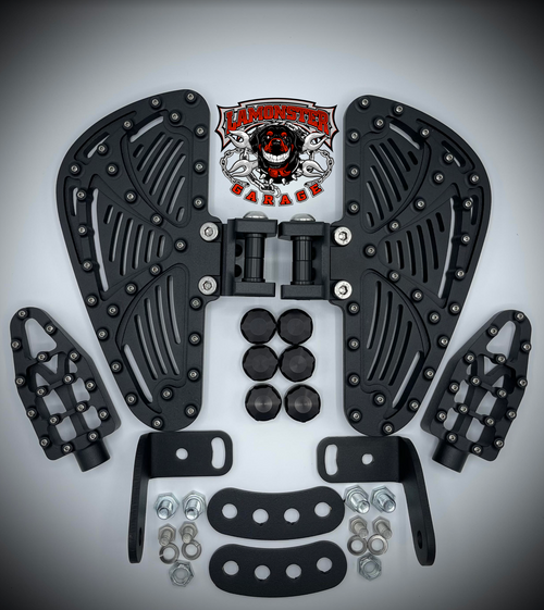 Lamonster Nitro Floorboard, Highway bracket Combo for the Can Am® Spyder F3 - Pegs (2015 +) (LG-1112-1096-1111) - Lamonster Garage