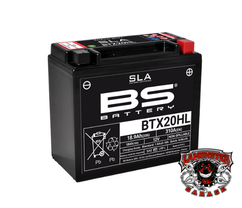 BS® Battery / Maintenance Free (BTX20HL) (YTX) (2113-0640) - Lamonster Garage®