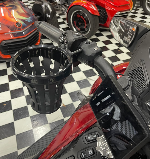 CIRO Big Ass Drink Holder with Lamonster Top Cuff for Can-Am Spyder F3 2015–2023 & RT 2020–2023 | LG-1037-55009 | Lamonster Garage
(RT Models 2020 - 2023) (F3 Models 2015 - 2023)