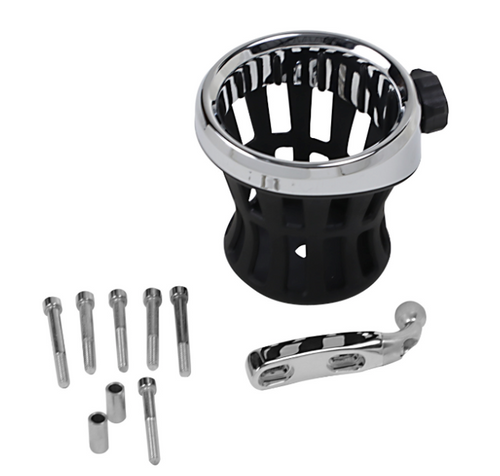 CIRO Drink Holder with Perch Mount for Indian, Harley & Metric Motorcycles | 55410 | Lamonster Garage