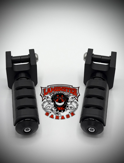 Can-Am Spyder F3 peg adapter kit with Kuryakyn Trident Large Black pegs | LG-1026-7561 | Lamonster Garage
Included in kit