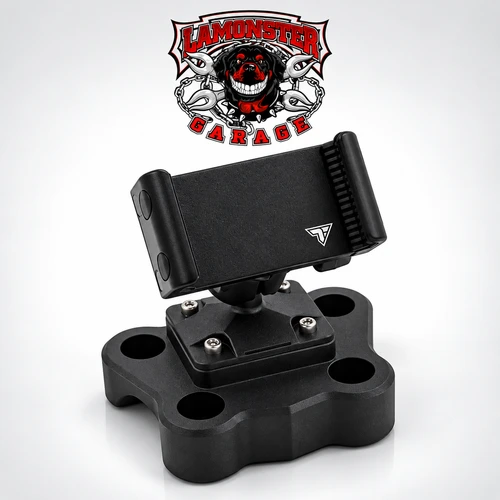 Lamonster Bar Clamp with Enduro Series Phone Cradle | 25LITE or 25MAXX VIBE for F3 2015+, RT 2020+ and Canyon | LG-1023-CR-01L25 | Lamonster Garage