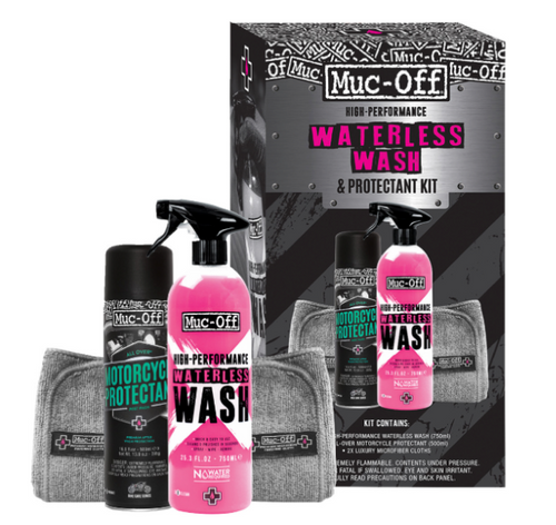 Muc-Off Motorcycle Waterless Wash and Protectant Kit | 200929US / 3704-0405) | Lamonster Garage