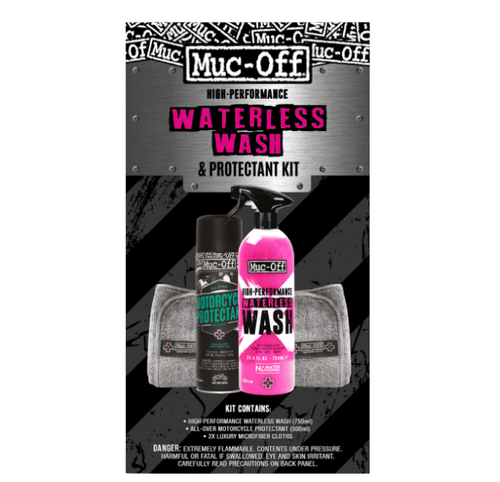 Muc-Off High Performance Waterless Wash 750 ml and All Over Motorcycle Protectant 500 ml | 200929US / 3704-0405 | Lamonster Garage
