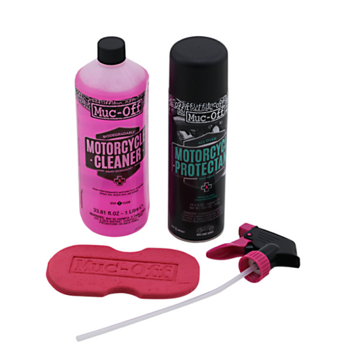 Muc-Off Motorcycle Care Kit with cleaner protectant and sponge | 20020US / 3704-0334 | Lamonster Garage