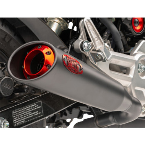Honda Grom, Red Tip Slip-On Muffler (1127BR / 1811-4513) - Lamonster Garage®