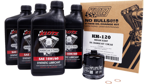 KLOTZ Indian Synthetic Oil Change Kit ( Indian Scout ) ( LG-KH120 ) - Lamonster Garage