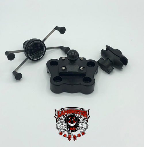 Lamonster® Bar Clamp with Large X-Grip for F3 2015+, RT 2020+ and Canyon (LG-1023-UN10B) - Lamonster Garage
(Does Not Fit Drag Bars)