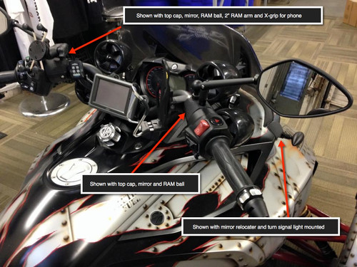 Lamonster F3 F3-S blinker and speaker mounts for Can-Am Spyder | LG-1039 | Lamonster Garage
Shown for reference only 