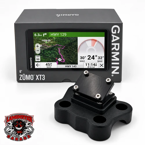 Garmin zūmo XT3 Motorcycle GPS with Spyder bar clamp mount | Lamonster Garage
010-03861-00-1023-1054