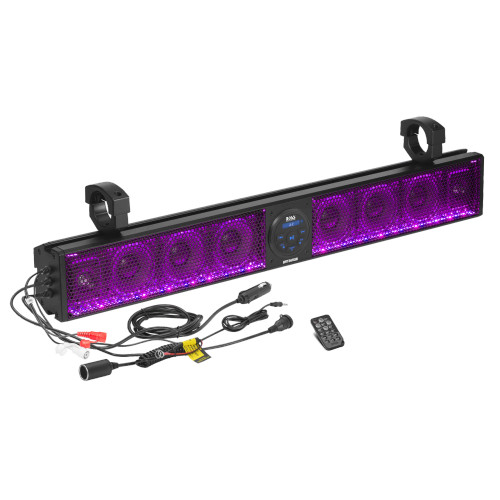 Boss Audio Systems | ATV UTV 36in Sound Bar System w/ RGB Illumination (BRT36RGB) | Lamonster Garage