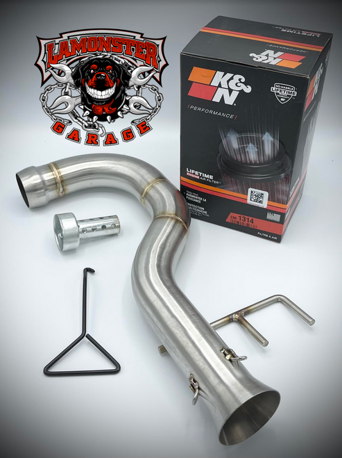 Lamonster® Performance Muffler Replacement Pipe 1330 with K&N® Air Filter (LG-1330-1325) - Lamonster Garage®