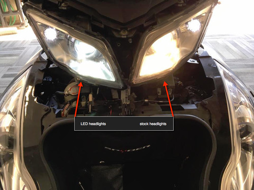 LG-9005 9005 LED Headlight Kit for Can-Am Spyder RT 2010-2019 | Lamonster Garage