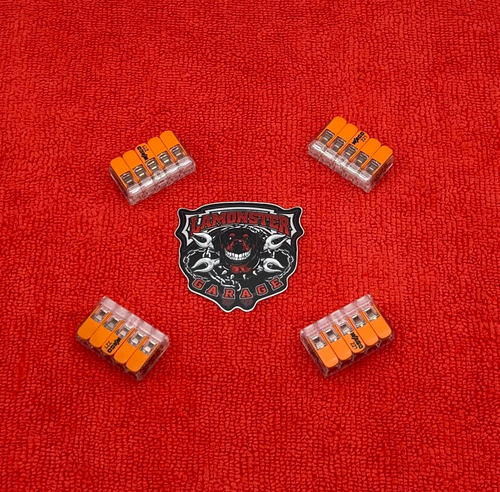 WAGO 5-Pin Lever Lock Wire Connectors | 4-Pack | LG-3041 | Lamonster Garage