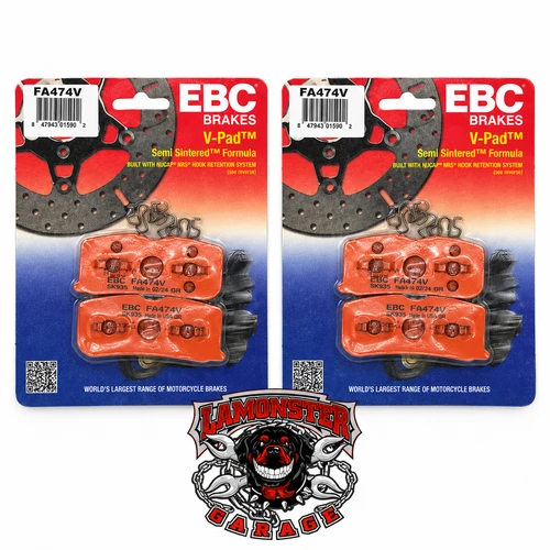 High Performance EBC Semi-Sintered Front Brake Pads | All Spyder Models 2008-2012 | FA474V | Lamonster Garage