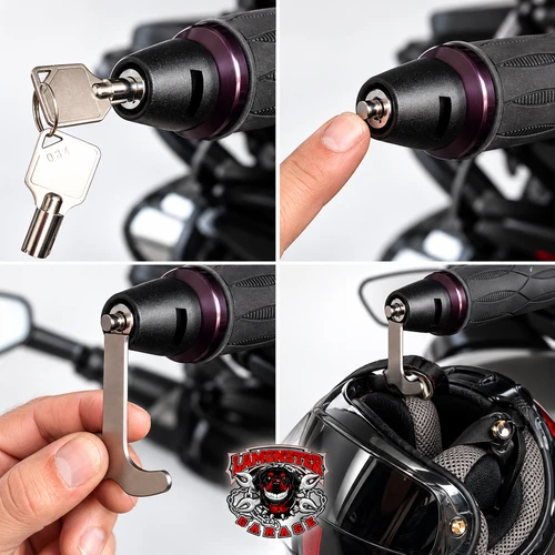 Lidlox Helmet Lock, for the Can Am Spyder RT/RT-S/RT-LTD/ ST/ST-S/ST-LTD F3/F3-S/F3-T/F3-LTD and RS 2013-2016 | LGA-4020 | Lamonster Garage
