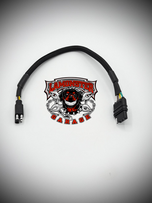 Can-Am Spyder trailer harness adapter 4-pin square to 4-pin flat | LG-4006 | Lamonster Garage