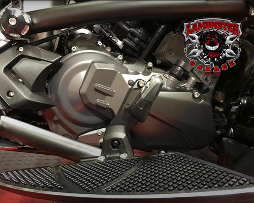 Can-Am Spyder F3 Stock Brake Pedal Position. | Lamonster Garage
(Shown with Lamonster Black Dymond Floorboards) 
