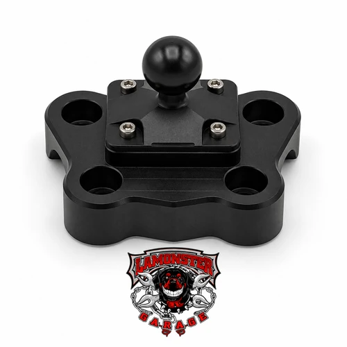 Lamonster Bar Clamp with 1" RAM Ball for Can-Am Spyder F3, RT & Canyon | LG-1023 | Lamonster Garage