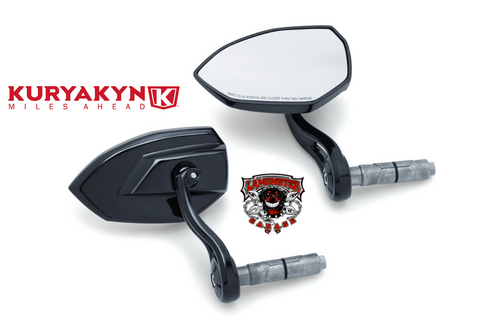 Kuryakyn Phantom Bar End Mirrors (KUR-1959) Lamonster Garage